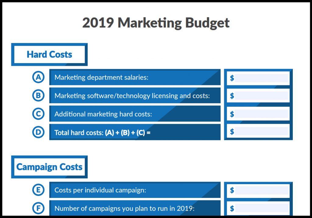 Capterra Marketing Budget Template