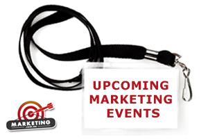 lanyard with upcoming marketing events written on it