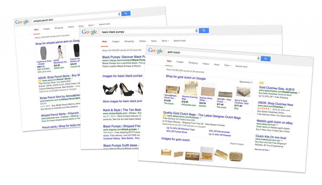 Examples of search marketing in Google