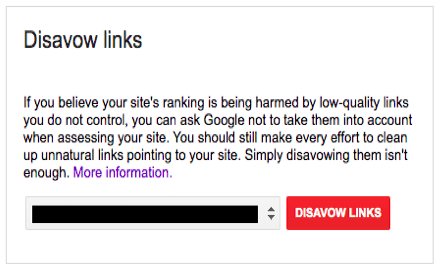 Disavow links